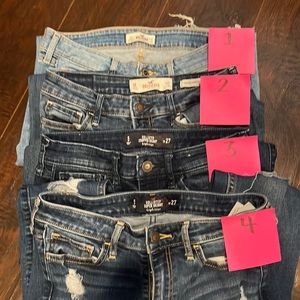 Hollister - size 5 Denim Bundle- sold together $30 for all 4.  Each $10